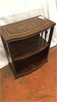 Mahogany With Inlaid Leather Top Shelf