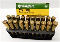 (20) Rounds of Remington 270 win. 140gr core-lokt