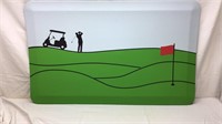 F4) NEW, GOLF THEMED FLOOR MAT,  CUSHIONED MAT TO
