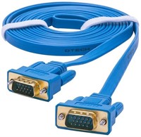 DTECH Ultra Slim Flat Computer Monitor VGA Cable