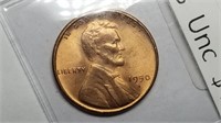 1950 S Lincoln Cent Wheat Penny Uncirculated Red