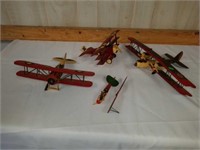 Lot of Hand Crafted Antique War Planes