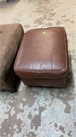 LEATHER LOOKING OTTOMAN 24"X19"X16"