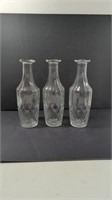 Vintage Clear Pressed Glass Diamond Pattern