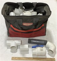 Craftsman tool bag w/PVC pipe fittings