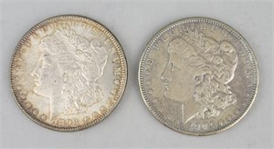 1898 & 1904 90% Silver Morgan Dollars.