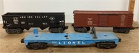 3 Lionel train cars