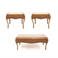 Furniture Vintage 3 Rattan/Wicker Tables