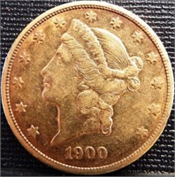 1900-S $20 Liberty Head Double Eagle Gold Coin