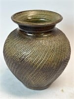 Stoneware Pottery Vase 7 1/2”