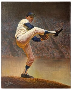 GREGORY PERILLO PAINTING OF SANDY KOUFAX