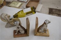 Dog Bookends / Wine Holder