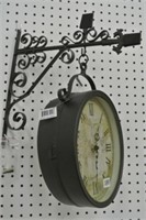 Oval Hanging Outdoor Wall Clock