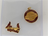 1982/1985 Cardinals World Series Press Pin Charms