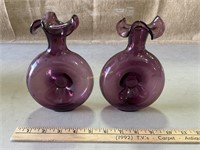Vintage purple vases