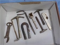 Antique small miner type hammers etc.