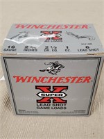 25 Rds Winchester 16 Ga. 2 3/4" 6 Lead Shot Shells