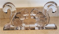 Pair Of 6 1/2" Cambridge Glass Squirrels