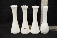 MILK GLASS VASE LOT #47