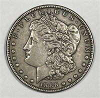1886 Morgan Silver $1 Extra Fine XF+