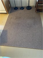 7x5 area rug, three door mats, kitchen rug