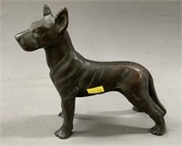 Small Cast Iron Dog Sculpture