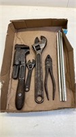 Assorted wrenches and ruler