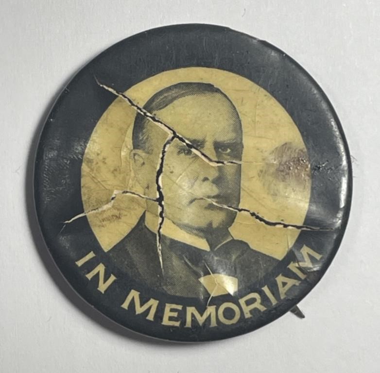 William McKinley IN MEMORIAM Pinback Button