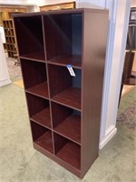 8 CUBBY WOODEN DISPLAY FOR SHIRTS ETC. APPROX 30 I