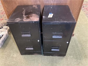PAIR OF 2 DRAWER VERTICAL FILE CABINETS