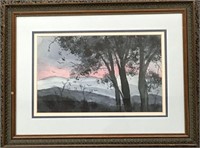 Framed Watercolor Signed Boo Beck