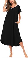 [Size : Medium] YOZLY Nightgowns for Women Soft V