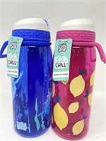 New (2) Cool Gear 32oz Drink Bottles With Freezer