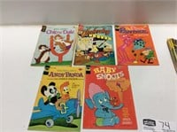 Lot of 5 Vintage Comic Books-Under Dog Chip N Dale