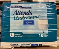 ATTENDS UNDERWEAR EXTRA ABSORBENCY LG