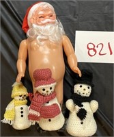 Vintage Naked Santa Claus Doll & more