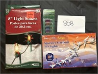 8" Light Stakes;Sparkling Garland; & More