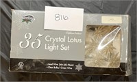 sterling; 35 crystal lotus light set New