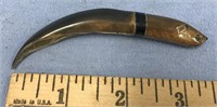 2.5" Seal claw with fossilized ivory and baleen se