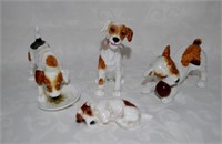 4pcs Royal Doulton Fox Terrier Character Dog