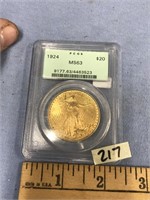 Choice on 4 (215-218): US Lady Liberty Gold  $20 c