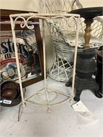 white cast iron corner shelf 2 foot tall