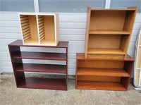 (4) Wooden Display Shelves