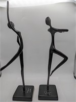 Pair of Bodrul Khalique Swedish Bronze Ballet Stat