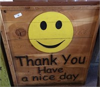 Solid Wood Heavy Duty "Thank You" Sign