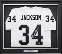 Raiders Bo Jackson Autographed Framed Jersey BAS