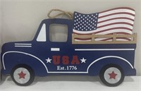 Patriotic Hanging Truck Sign Wall Decor BLUE
