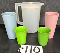 Tupperware Tea Pitcher and Cups
