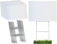 Durable Blank Corrugated White Yard Sign Kit