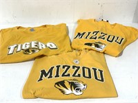 3 Yellow Mizzou T-Shirts; All 3X